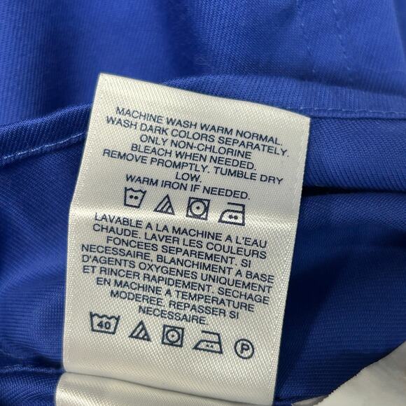 Lands End Outfitters Mens 2XL Button Down Shirt Royal Blue L/S 100% Cotton 2018 - Picture 11 of 12